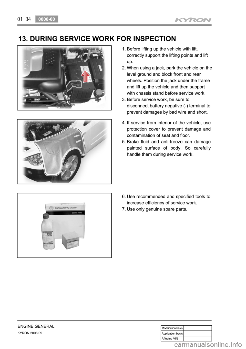 SSANGYONG KYRON 2006 Service Manual SSANGYONG KYRON 2006 Service Manual