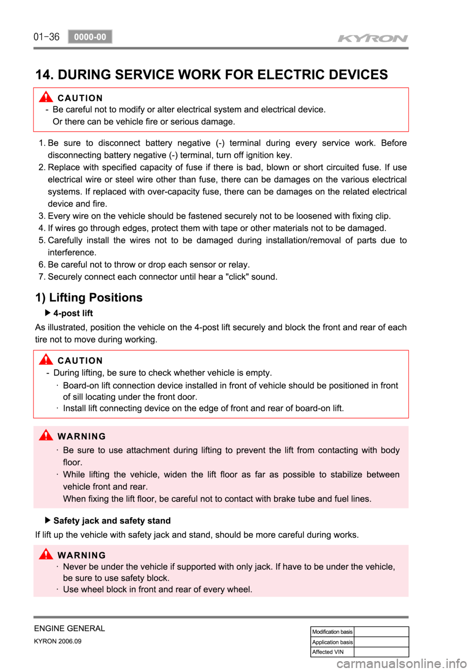 SSANGYONG KYRON 2006 Service Manual SSANGYONG KYRON 2006 Service Manual