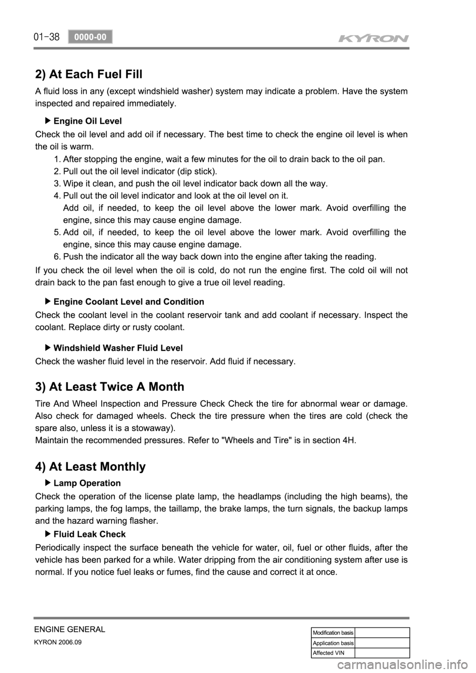 SSANGYONG KYRON 2006 Service Manual SSANGYONG KYRON 2006 Service Manual
