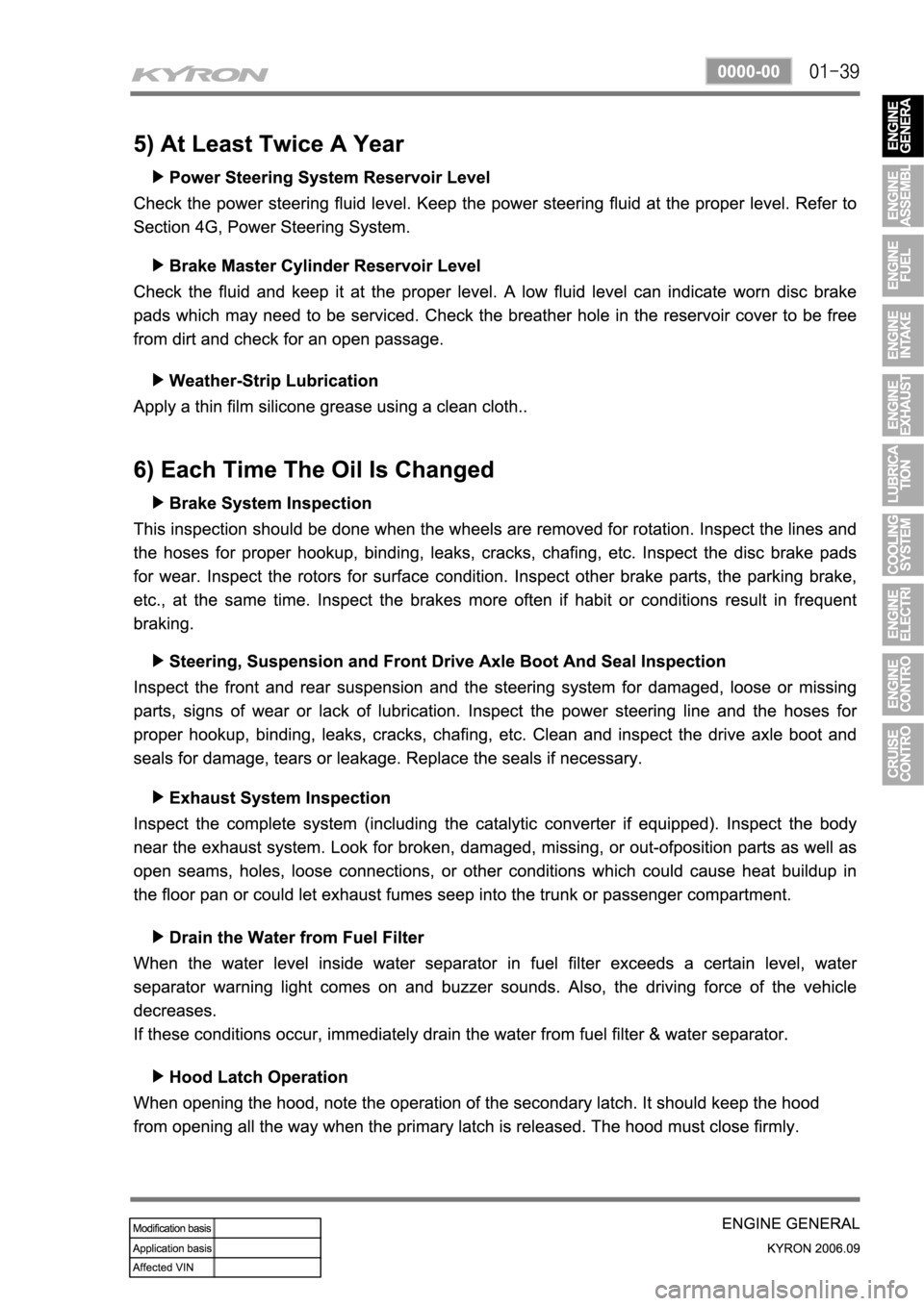 SSANGYONG KYRON 2006 Service Manual SSANGYONG KYRON 2006 Service Manual
