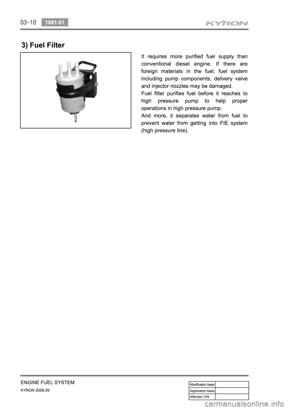 SSANGYONG KYRON 2006 Service Manual SSANGYONG KYRON 2006 Service Manual