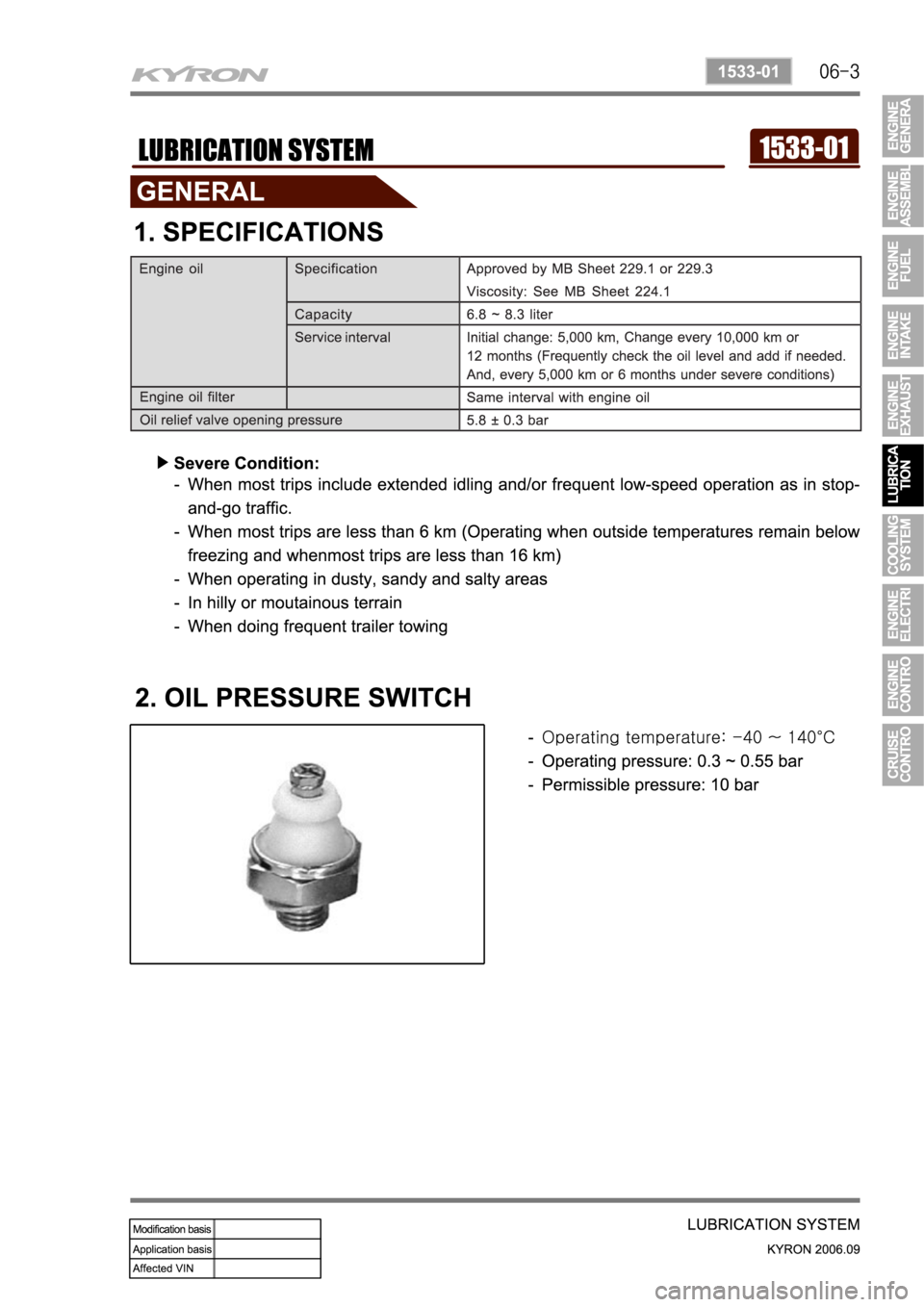 SSANGYONG KYRON 2006 Service Manual SSANGYONG KYRON 2006 Service Manual