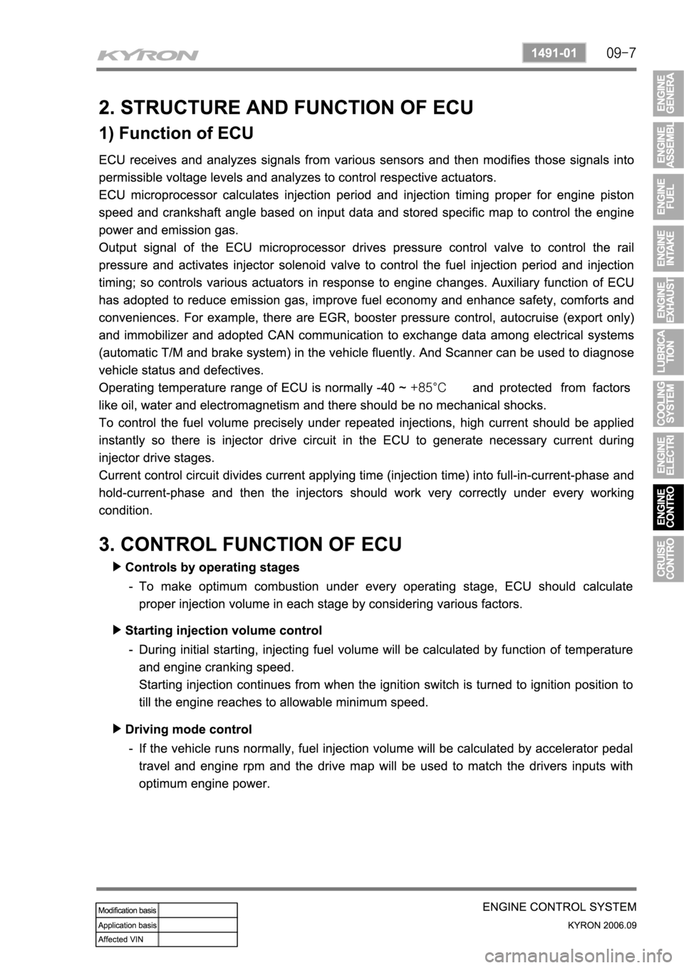 SSANGYONG KYRON 2006  Service Manual 