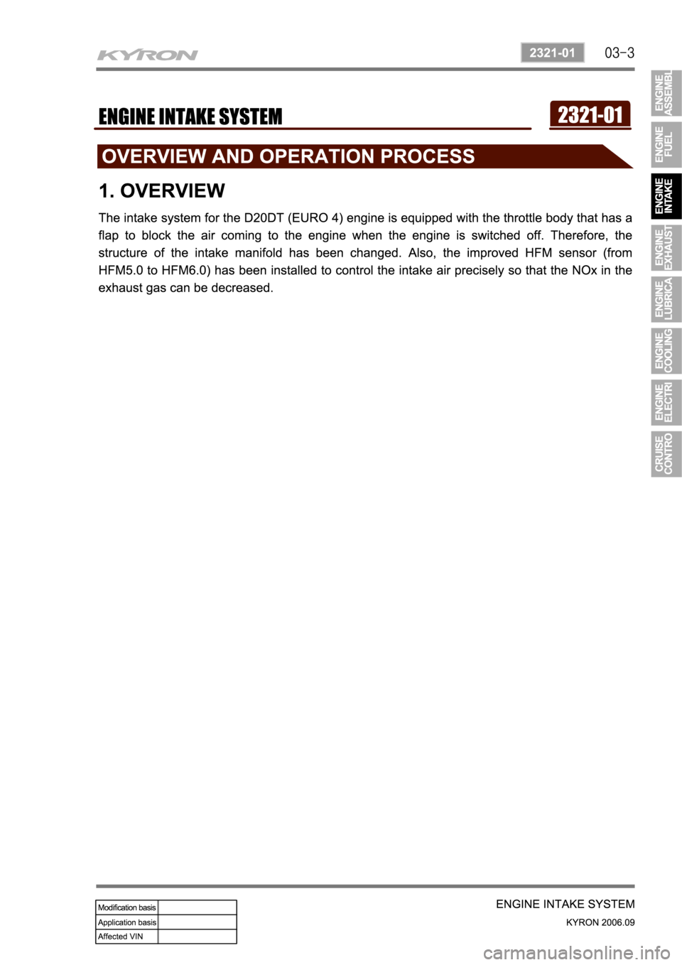 SSANGYONG KYRON 2006  Service Manual 