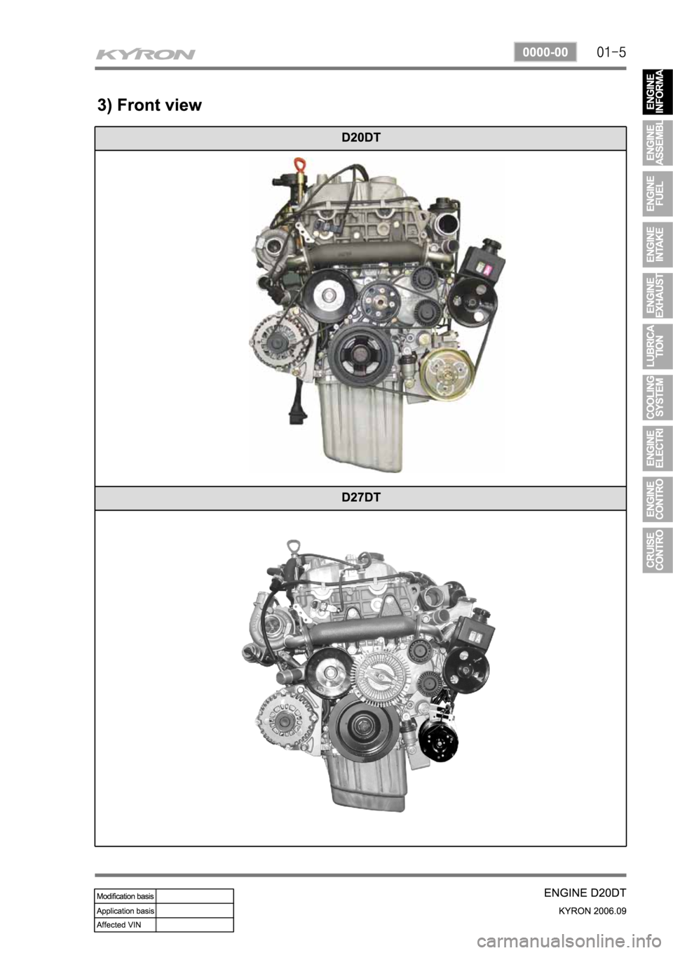 SSANGYONG KYRON 2006 Service Manual SSANGYONG KYRON 2006 Service Manual