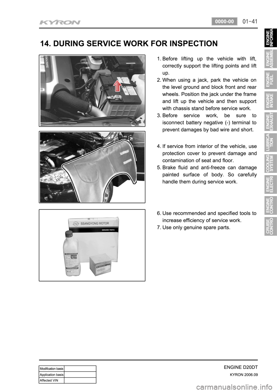 SSANGYONG KYRON 2006 Service Manual SSANGYONG KYRON 2006 Service Manual