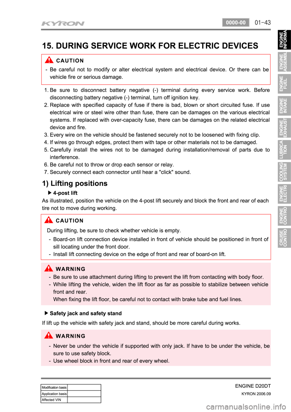 SSANGYONG KYRON 2006 Service Manual SSANGYONG KYRON 2006 Service Manual