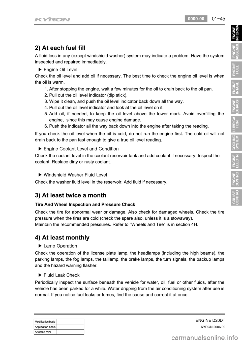 SSANGYONG KYRON 2006 Service Manual SSANGYONG KYRON 2006 Service Manual