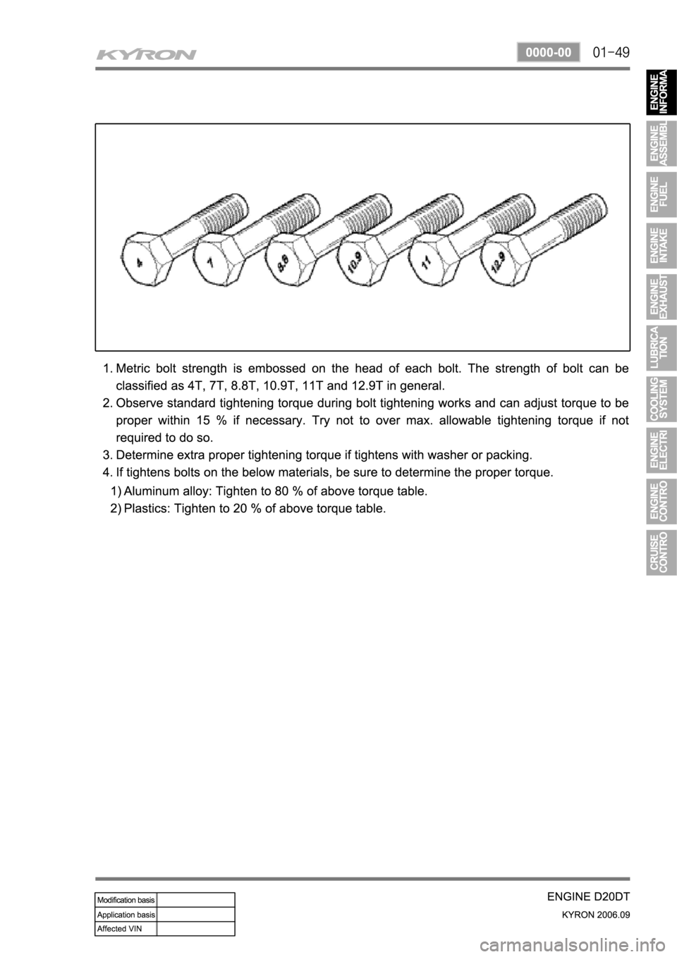 SSANGYONG KYRON 2006 Service Manual SSANGYONG KYRON 2006 Service Manual