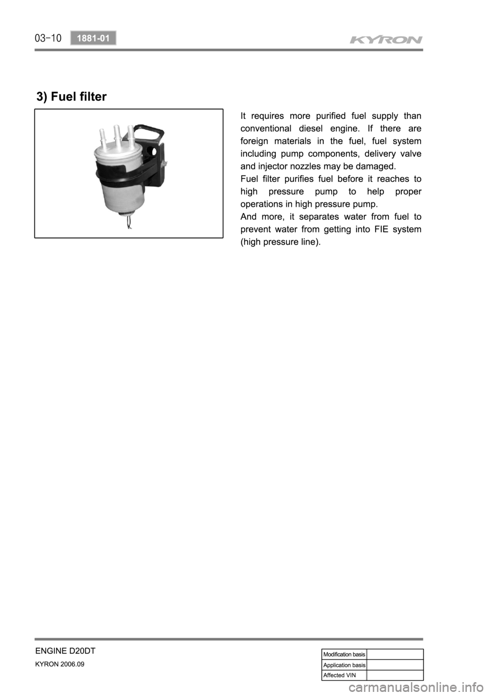 SSANGYONG KYRON 2006  Service Manual 