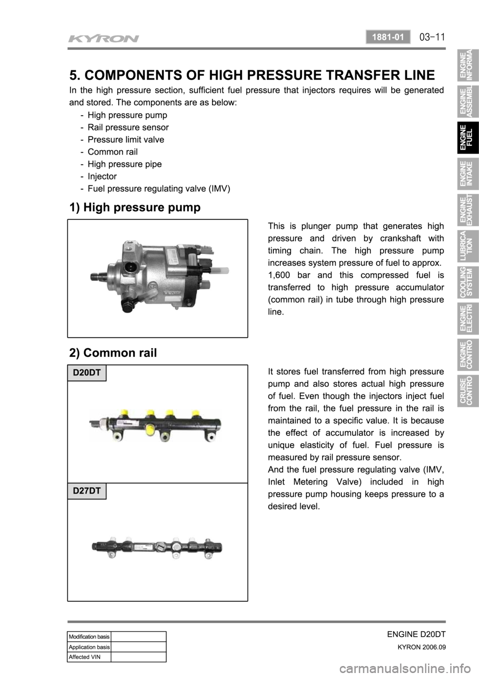 SSANGYONG KYRON 2006  Service Manual 