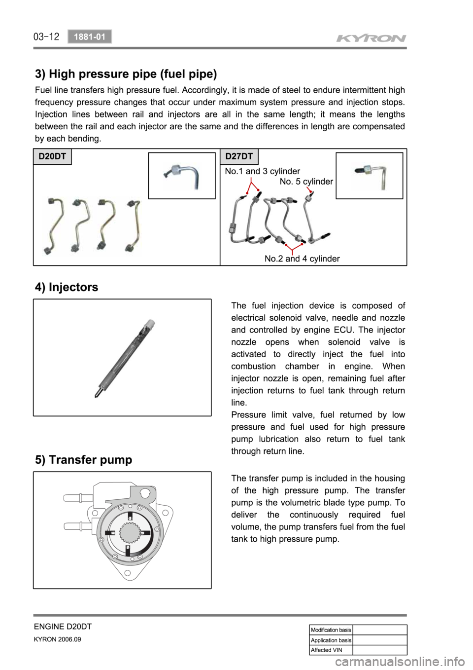 SSANGYONG KYRON 2006  Service Manual 