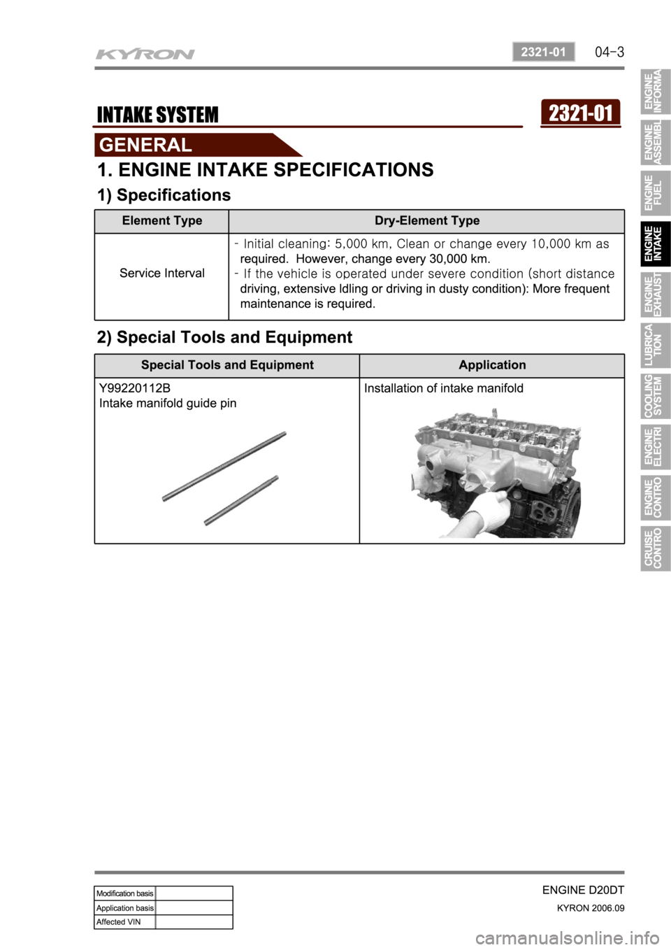 SSANGYONG KYRON 2006 Service Manual SSANGYONG KYRON 2006 Service Manual
