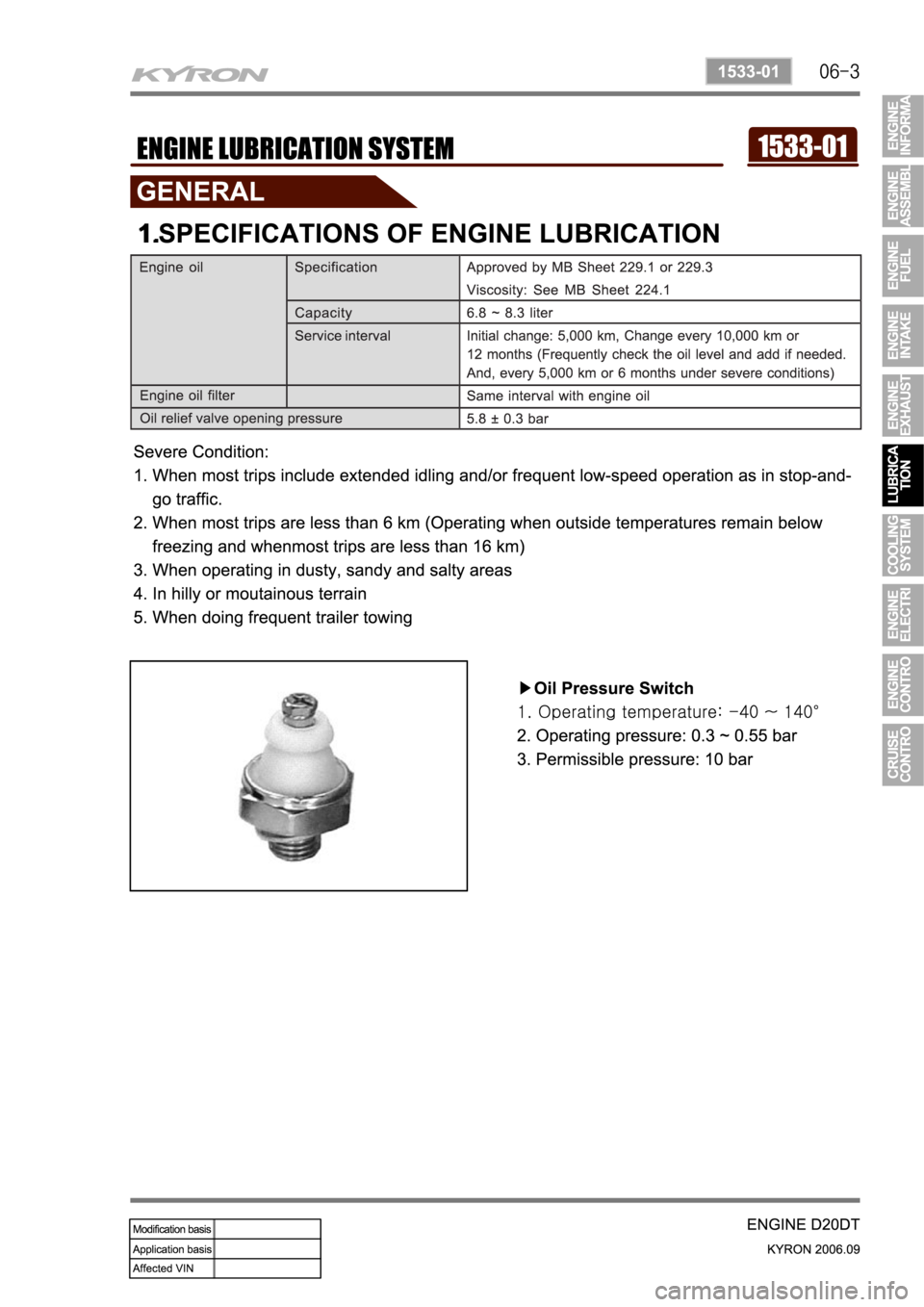 SSANGYONG KYRON 2006 Service Manual SSANGYONG KYRON 2006 Service Manual