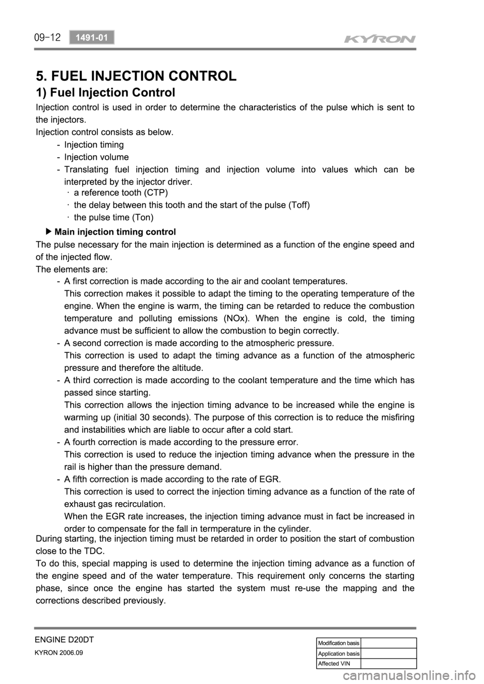SSANGYONG KYRON 2006 Service Manual SSANGYONG KYRON 2006 Service Manual
