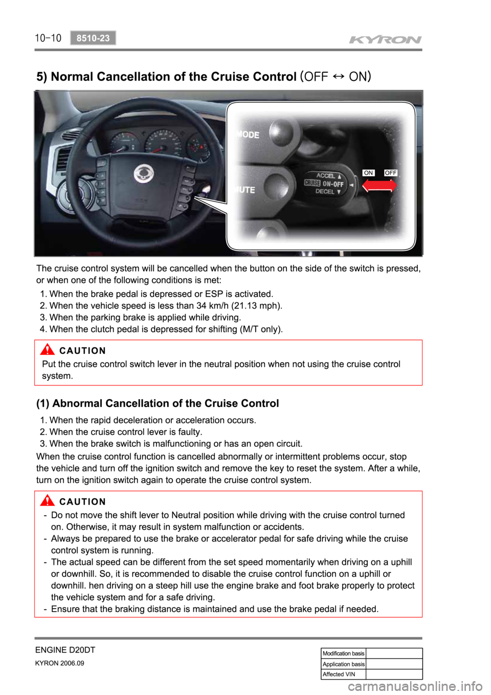 SSANGYONG KYRON 2006 Service Manual SSANGYONG KYRON 2006 Service Manual