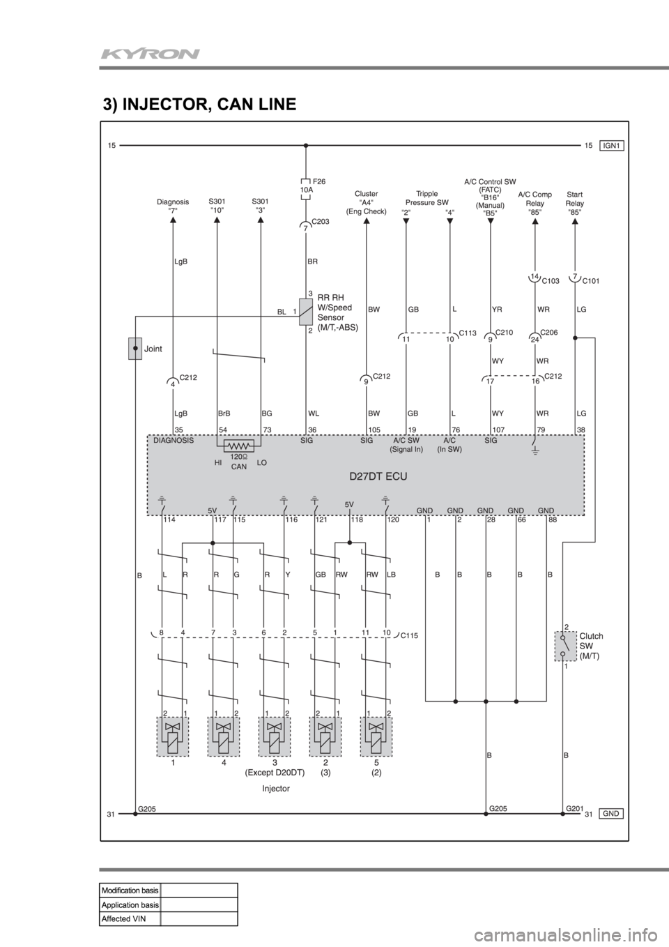 SSANGYONG KYRON 2006 Workshop Manual 