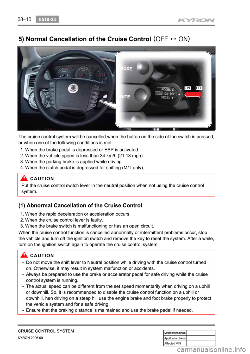 SSANGYONG KYRON 2006 Service Manual SSANGYONG KYRON 2006 Service Manual