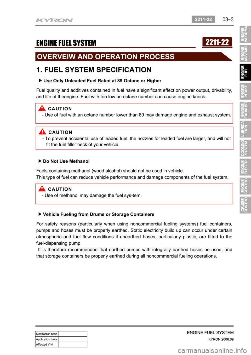 SSANGYONG KYRON 2006  Service Manual 