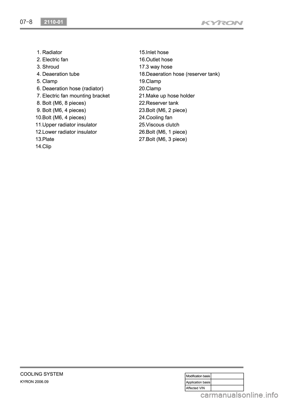 SSANGYONG KYRON 2006 Service Manual SSANGYONG KYRON 2006 Service Manual
