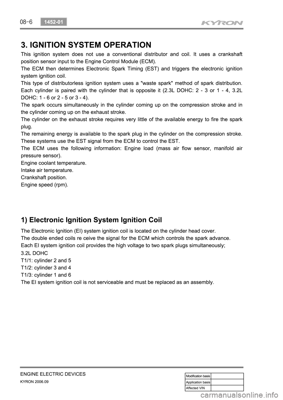 SSANGYONG KYRON 2006 Service Manual SSANGYONG KYRON 2006 Service Manual