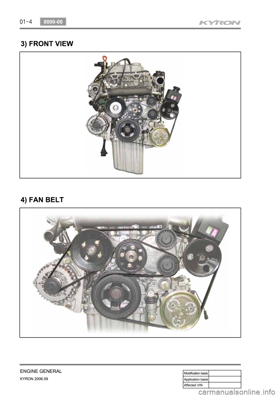 SSANGYONG KYRON 2006 Owners Manual 