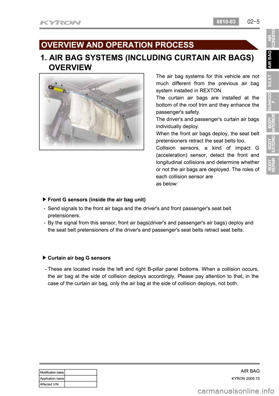 SSANGYONG KYRON 2005 Service Manual SSANGYONG KYRON 2005 Service Manual