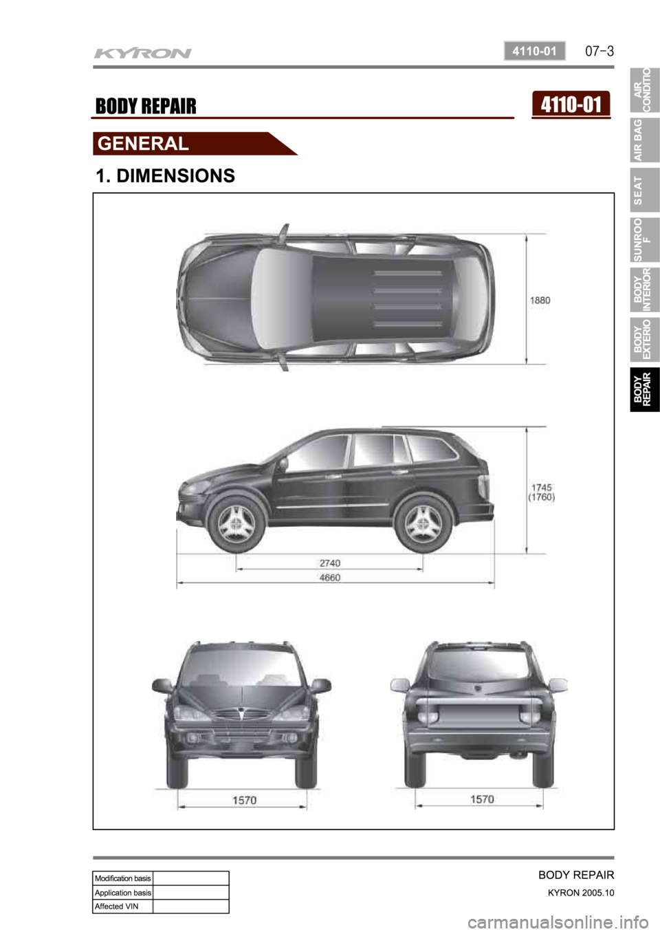SSANGYONG KYRON 2005 Service Manual SSANGYONG KYRON 2005 Service Manual