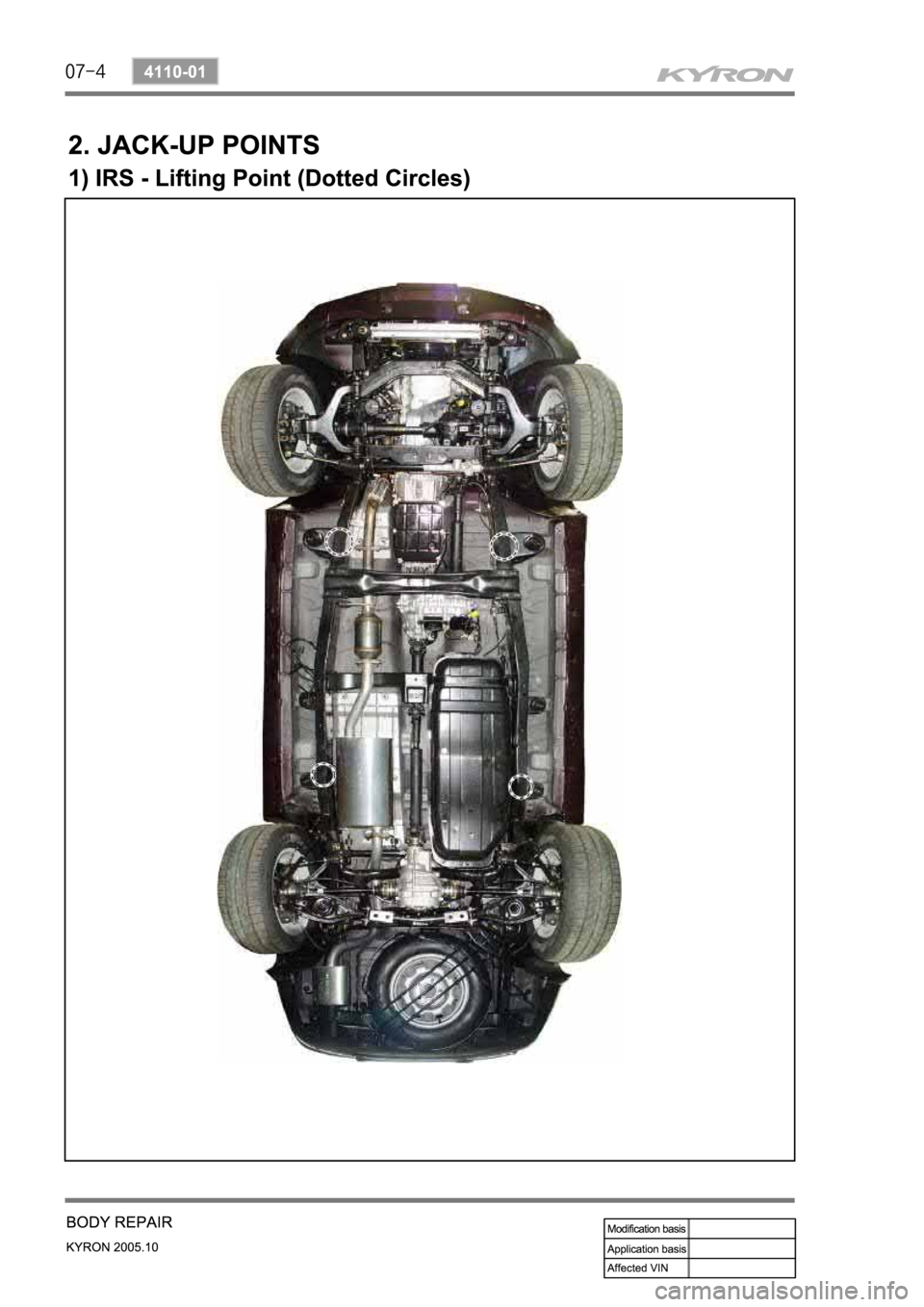 SSANGYONG KYRON 2005 Service Manual SSANGYONG KYRON 2005 Service Manual
