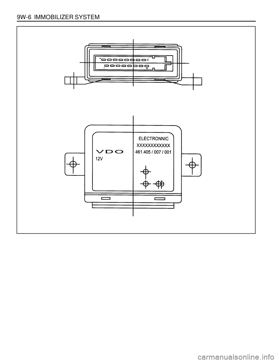 SSANGYONG MUSSO 1998  Workshop Repair Manual 9W-6  IMMOBILIZER SYSTEM 