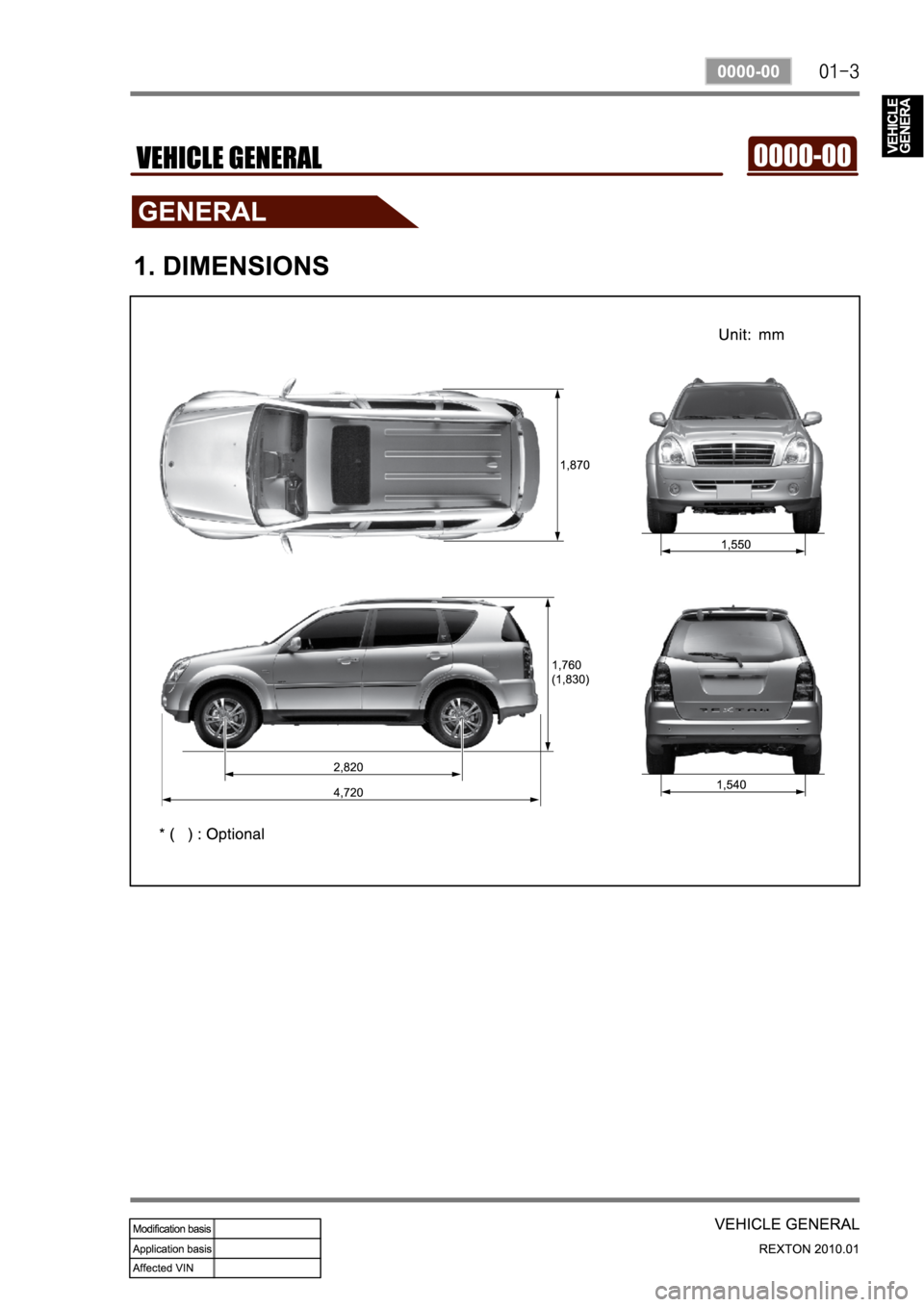 SSANGYONG NEW REXTON 2010 Service Manual SSANGYONG NEW REXTON 2010 Service Manual