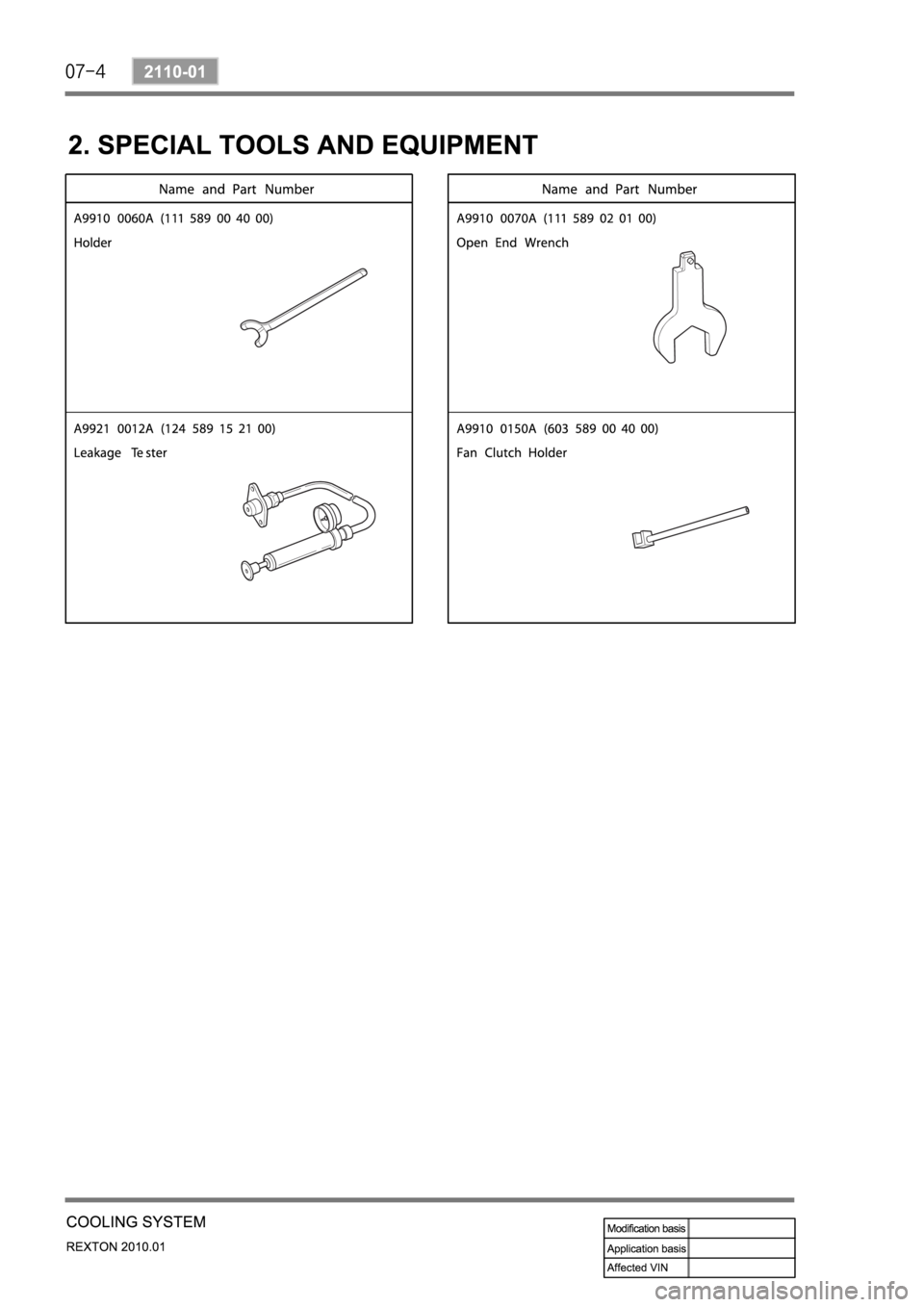 SSANGYONG NEW REXTON 2010  Service Manual 
