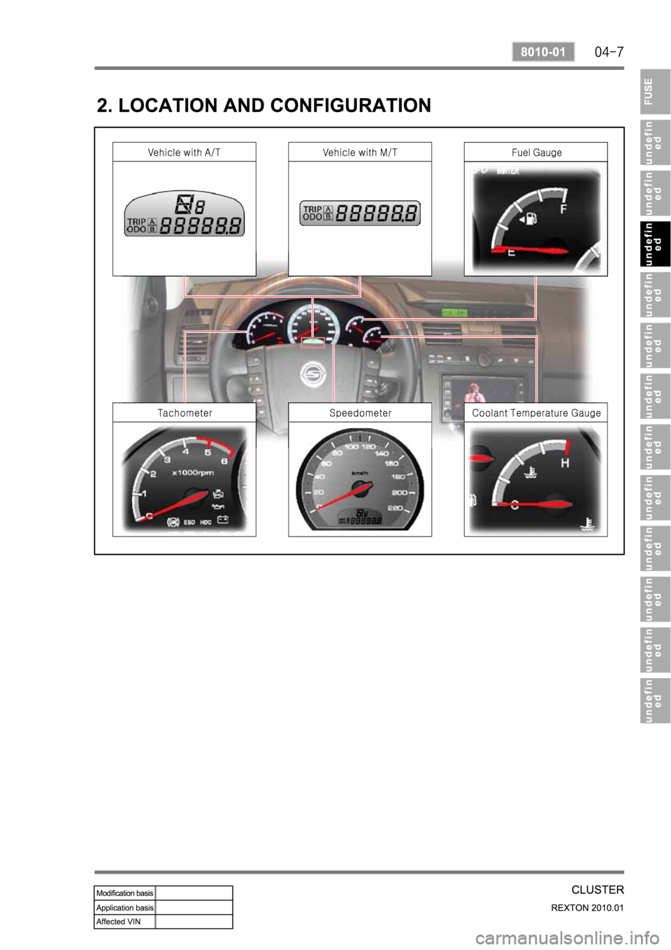 SSANGYONG NEW REXTON 2010 Service Manual SSANGYONG NEW REXTON 2010 Service Manual