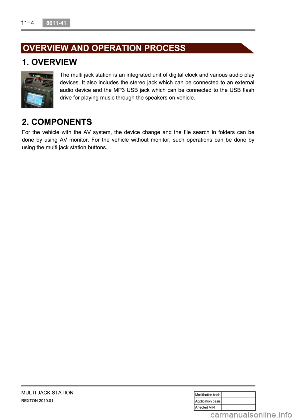 SSANGYONG NEW REXTON 2010 Service Manual SSANGYONG NEW REXTON 2010 Service Manual
