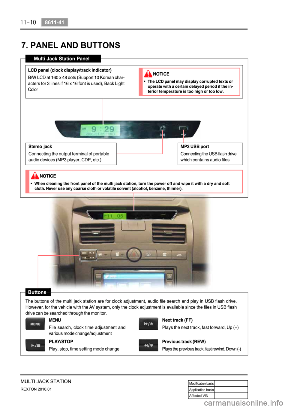 SSANGYONG NEW REXTON 2010 Service Manual SSANGYONG NEW REXTON 2010 Service Manual
