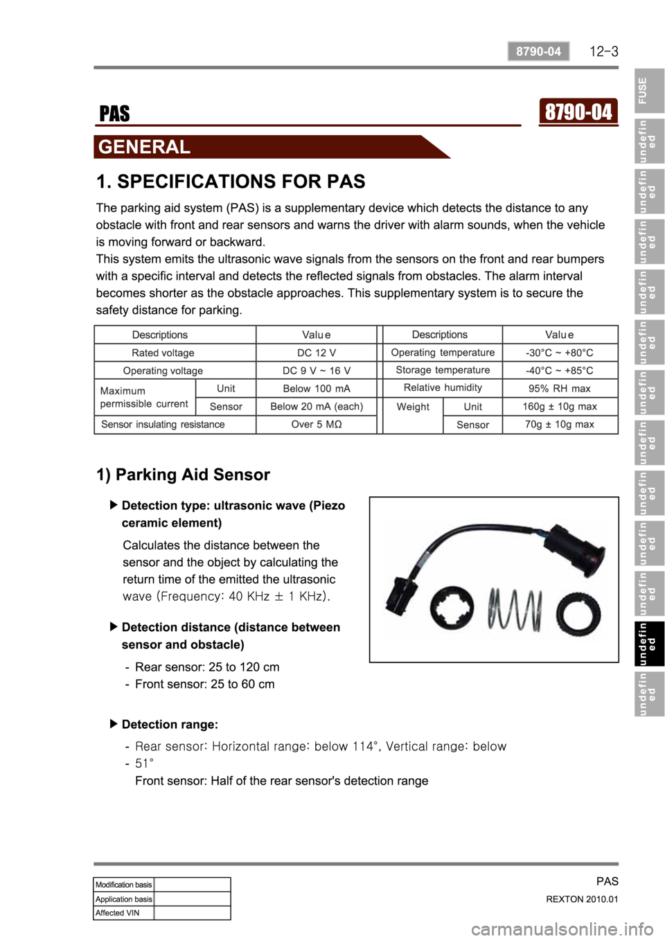 SSANGYONG NEW REXTON 2010 Service Manual SSANGYONG NEW REXTON 2010 Service Manual