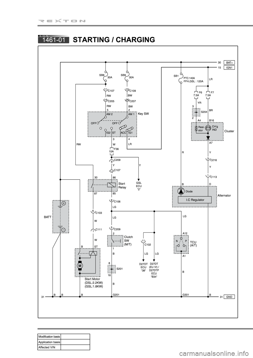 SSANGYONG NEW REXTON 2008 Workshop Manual 