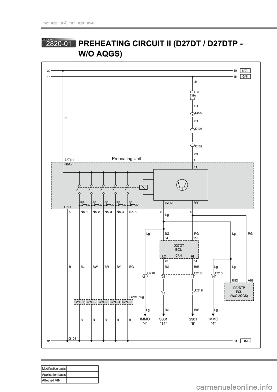 SSANGYONG NEW REXTON 2008 Workshop Manual 
