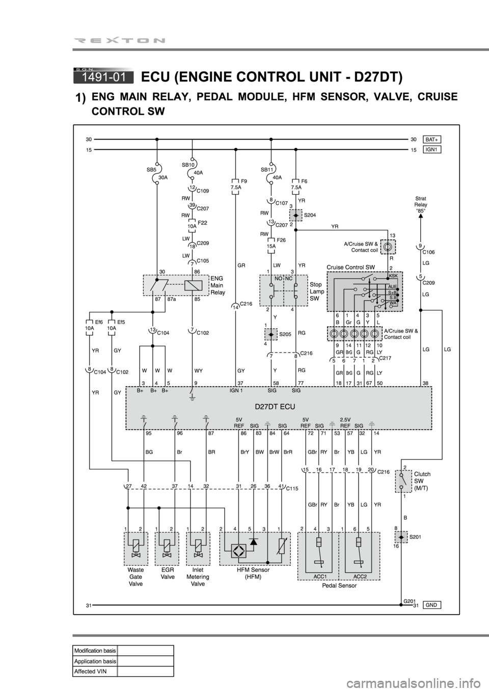 SSANGYONG NEW REXTON 2008 Workshop Manual 
