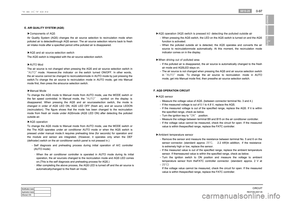 SSANGYONG REXTON 2007 Service Manual SSANGYONG REXTON 2007 Service Manual
