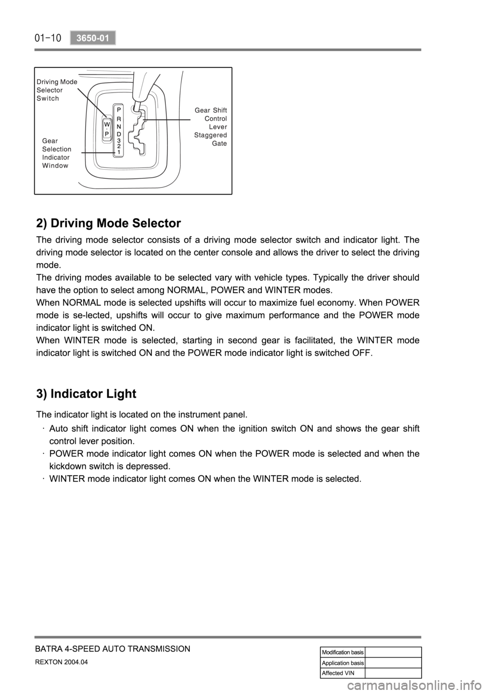 SSANGYONG REXTON 2004 Service Manual SSANGYONG REXTON 2004 Service Manual