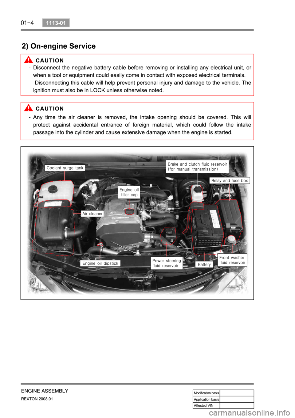 SSANGYONG REXTON 2008 Service Manual SSANGYONG REXTON 2008 Service Manual