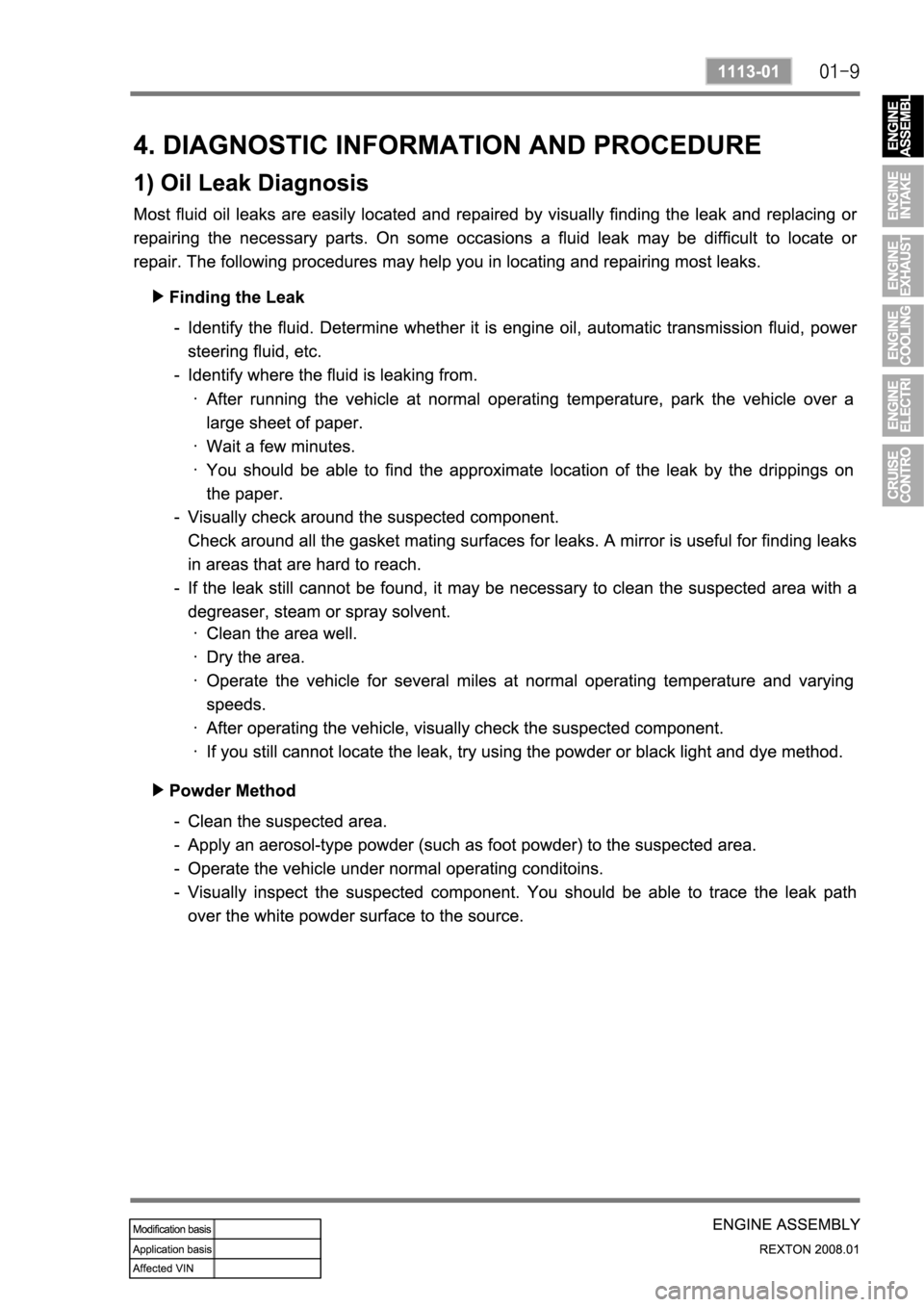 SSANGYONG REXTON 2008 Service Manual SSANGYONG REXTON 2008 Service Manual