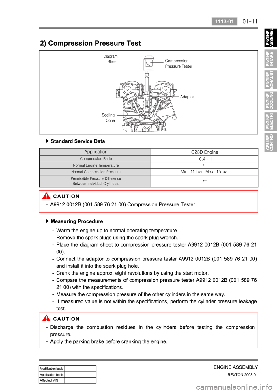 SSANGYONG REXTON 2008 Service Manual SSANGYONG REXTON 2008 Service Manual