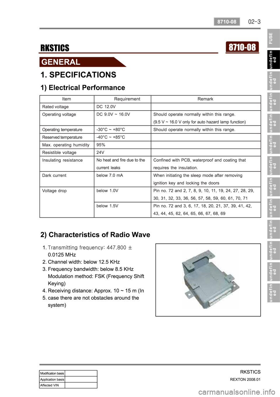 SSANGYONG REXTON 2008 Service Manual SSANGYONG REXTON 2008 Service Manual