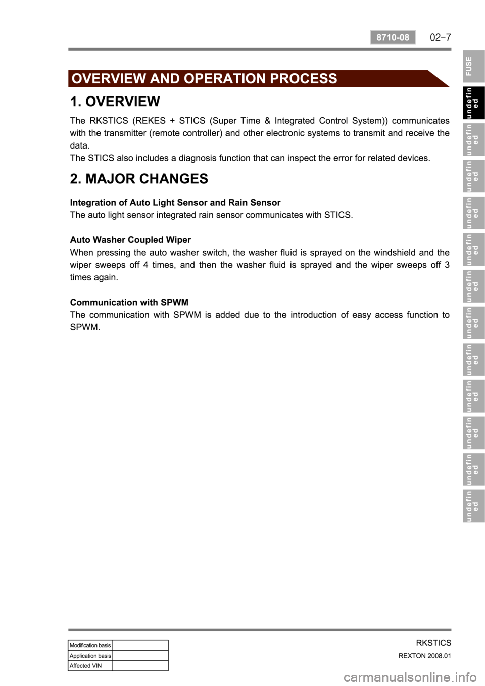 SSANGYONG REXTON 2008 Service Manual SSANGYONG REXTON 2008 Service Manual