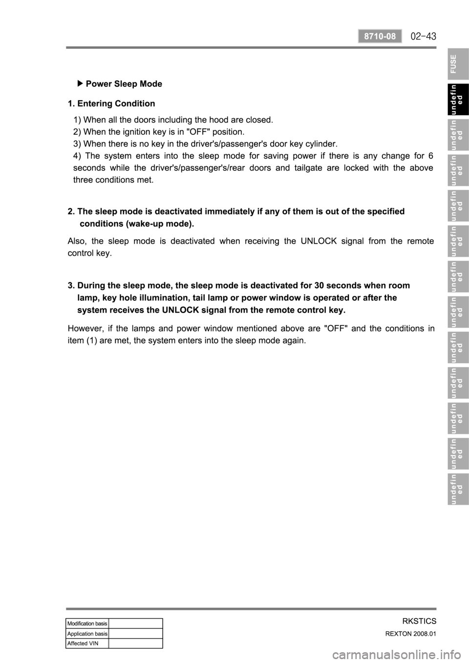 SSANGYONG REXTON 2008 Service Manual SSANGYONG REXTON 2008 Service Manual