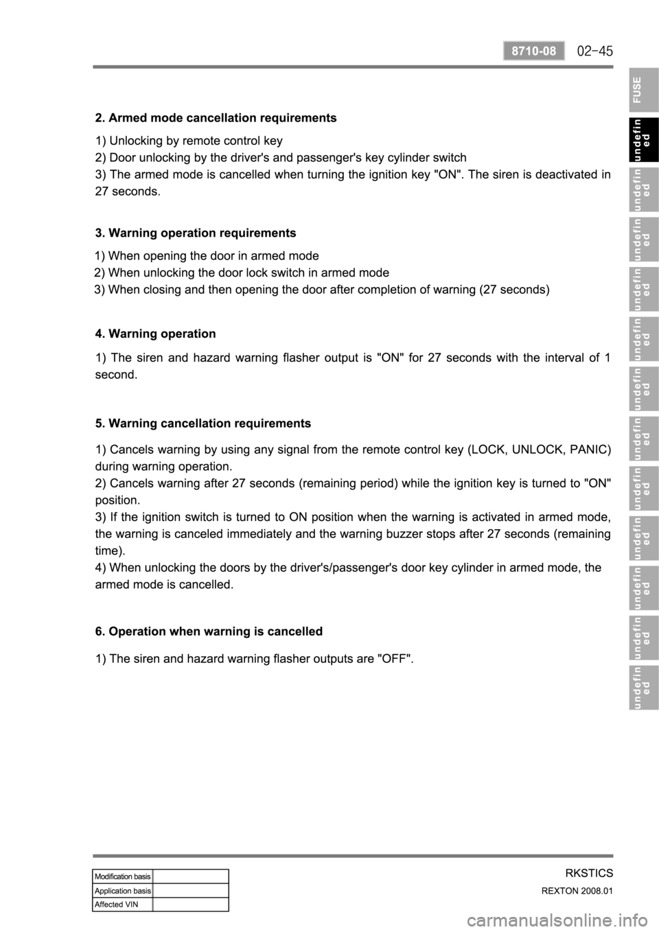 SSANGYONG REXTON 2008 Service Manual SSANGYONG REXTON 2008 Service Manual