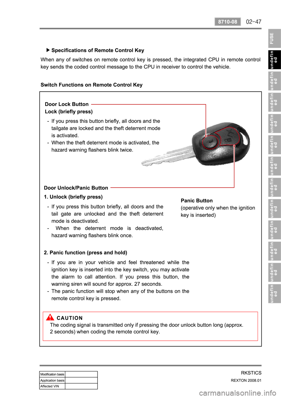 SSANGYONG REXTON 2008 Service Manual SSANGYONG REXTON 2008 Service Manual
