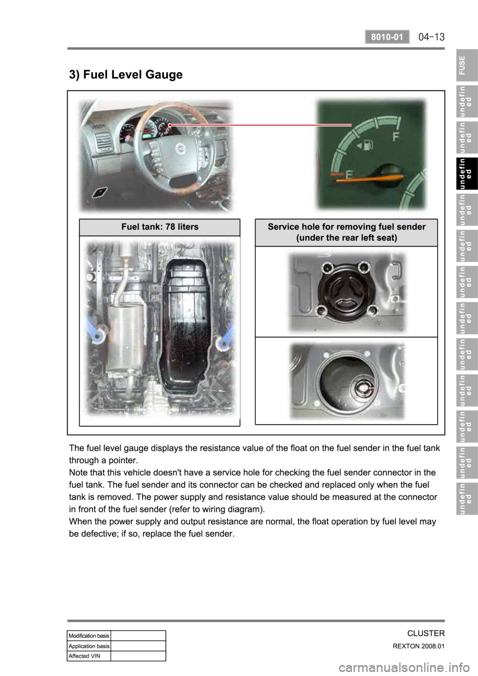 SSANGYONG REXTON 2008 Service Manual SSANGYONG REXTON 2008 Service Manual